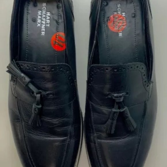 Hart Schaffner Marx Black Leather Loafers - Picture 2 of 3